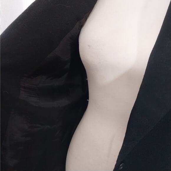 EVAN PICONE! STUNNING BLACK VELVET COLLAR, TAILORED & TAPERED JACKET! SZ 12 - Picture 7 of 13